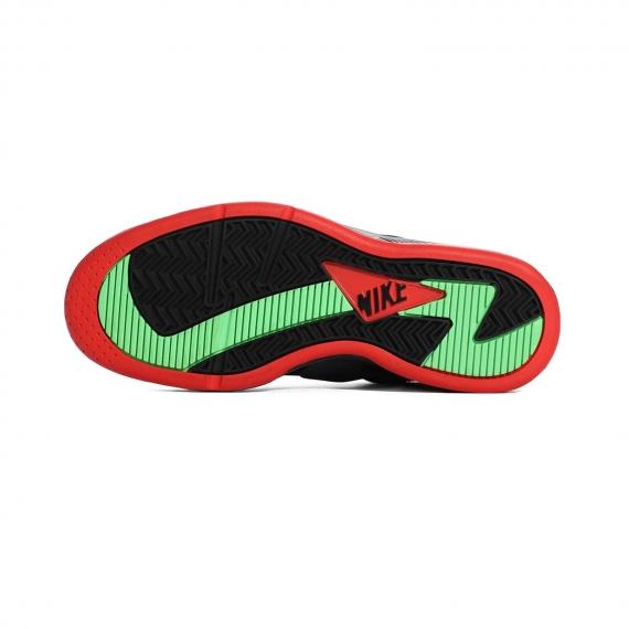 زیره کفش اسپرت مردانه نایک عاج دار مقاوم و با کیفیت با نرکیب رنگ مشکی،قرمز و سبز و درج Nike مشکی بر آن